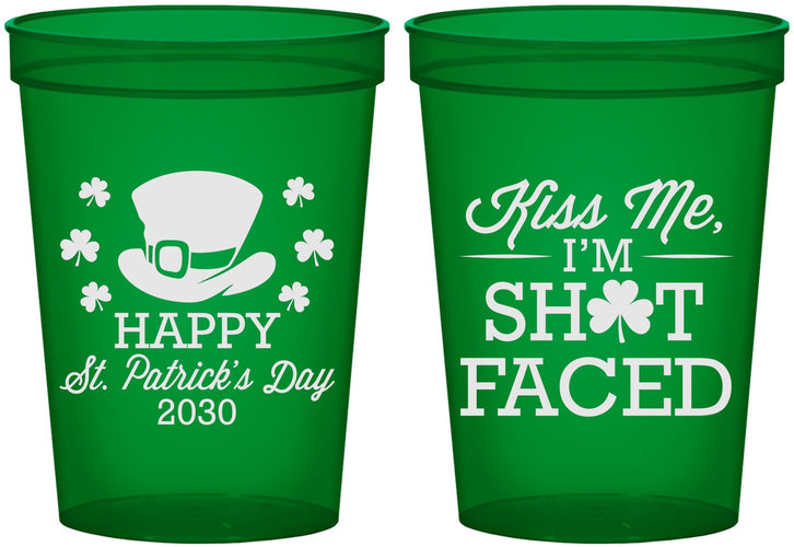 Custom St Patricks Day 16 oz Translucent Cups - Leprechaun | 200009