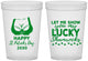 Custom St Patricks Day 16 oz Translucent Cups - Shamrocks | 200015