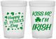 Custom St Patricks Day 16 oz Translucent Cups - Kiss Me I Am Irish | 200018