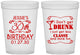 Custom Birthday 16 oz Translucent Cups - Dirty 30 | 20011
