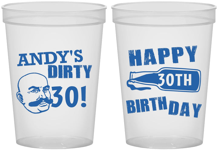 Custom Birthday 16 oz Translucent Cups - 30th | 20012