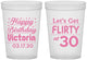 Custom Birthday 16 oz Translucent Cups - Flirty At 30 | 20015