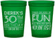 Custom Birthday 16 oz Translucent Cups - 30th Three Decades Of Fun | 20020