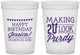 Custom Birthday 16 oz Translucent Cups - 20th | 20021
