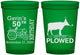Custom Birthday 16 oz Translucent Cups - 50th Lets Get Plowed | 20037