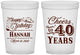 Custom Birthday 16 oz Translucent Cups - 40th | 20042