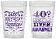 Custom Birthday 16 oz Translucent Cups - 40th | 20044