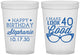 Custom Birthday 16 oz Translucent Cups - 40th | 20048