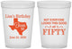Custom Birthday 16 oz Translucent Cups - 50th | 20051