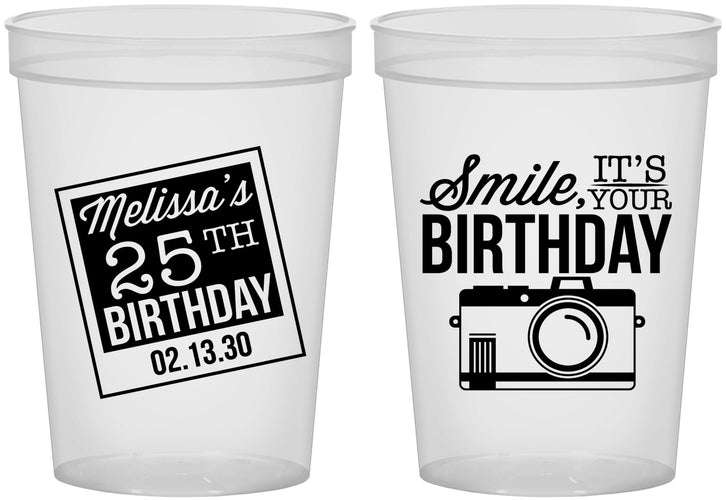 Custom Birthday 16 oz Translucent Cups - 25th | 20053