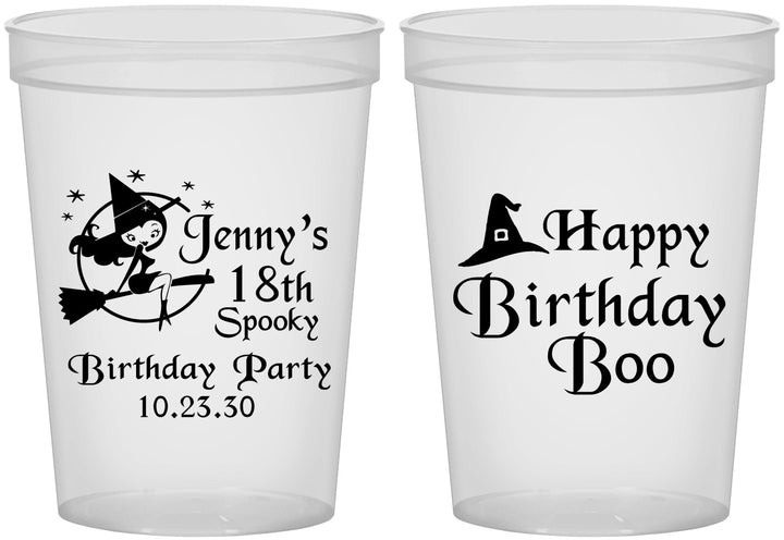 Custom Birthday 16 oz Translucent Cups - 18th Halloween | 20081