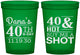 Custom Birthday 16 oz Translucent Cups - 40th | 20086