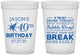 Custom Birthday 16 oz Translucent Cups - 40th | 20088
