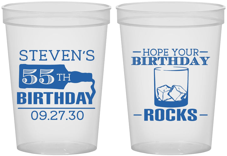 Custom Birthday 16 oz Translucent Cups - 55th | 20090