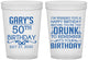 Custom Birthday 16 oz Translucent Cups - 50th | 20095