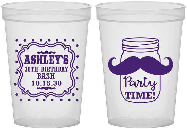 Custom Birthday 16 oz Translucent Cups - 20th | 20096