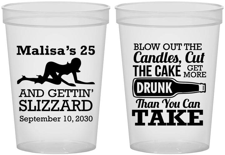 Custom Birthday 16 oz Translucent Cups - 25th Strip Club | 20102