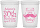 Custom Birthday 16 oz Translucent Cups - 30th | 20104