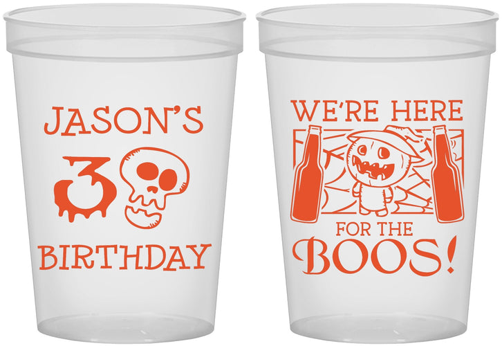 Custom Birthday 16 oz Translucent Cups - 30th Halloween | 20112