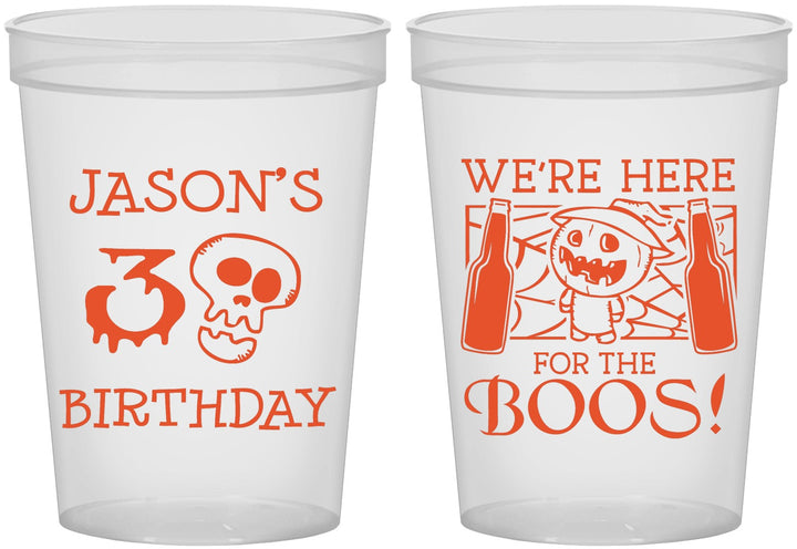 Custom Birthday 16 oz Translucent Cups - 30th Halloween | 20112