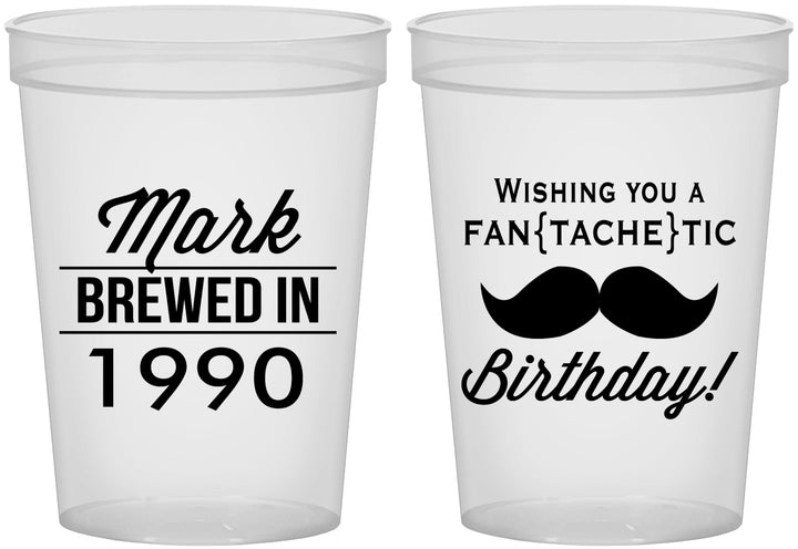 Custom Birthday 16 oz Translucent Cups - 40th | 20119