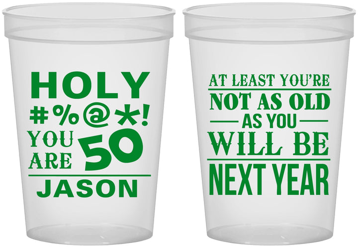 Custom Birthday 16 oz Translucent Cups - 50th | 20122