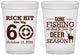 Custom Birthday 16 oz Translucent Cups - 60th Gone Fishing | 20126