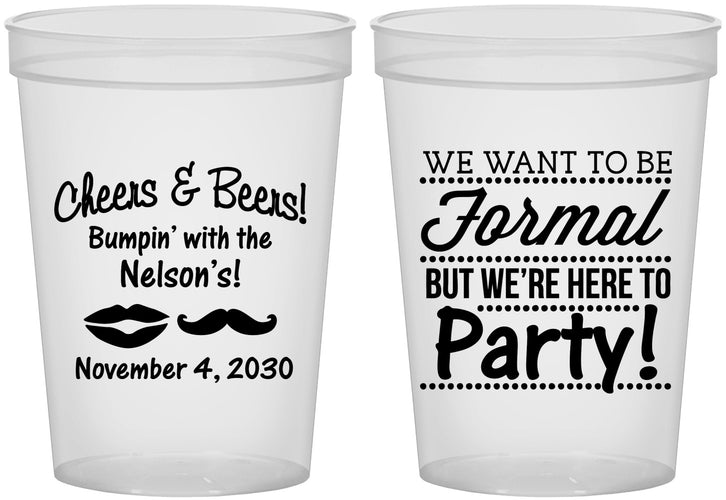 Custom Birthday 16 oz Translucent Cups - Cheers Beers Formal | 20133