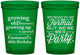 Custom Birthday 16 oz Translucent Cups - 40th | 20135