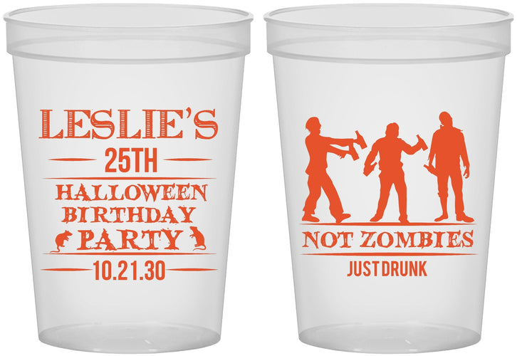 Custom Birthday 16 oz Translucent Cups - 25th Halloween | 20143