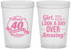 Custom Birthday 16 oz Translucent Cups - 40th | 20153