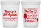Custom Birthday 16 oz Translucent Cups - 40th Wine | 20154