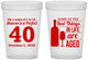 Custom Birthday 16 oz Translucent Cups - 40th Wine | 20155
