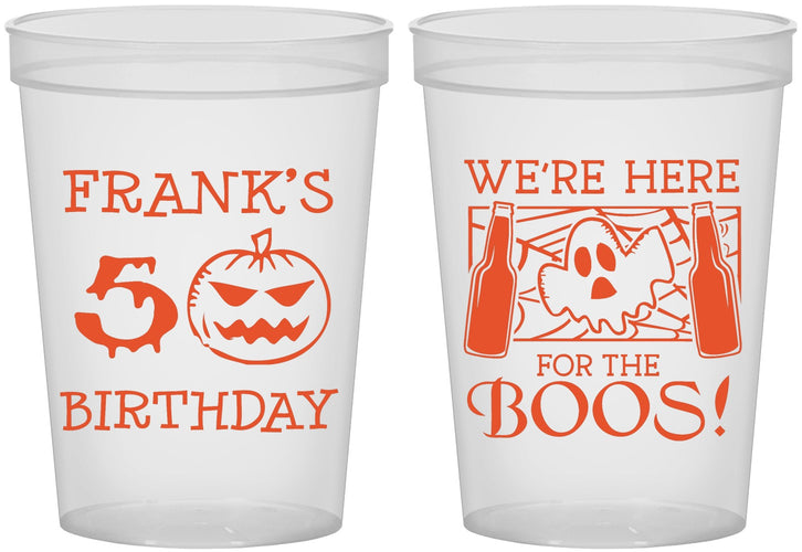 Custom Birthday 16 oz Translucent Cups - 50th Halloween | 20157