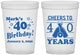 Custom Birthday 16 oz Translucent Cups - Cheers To 40 Years | 20162