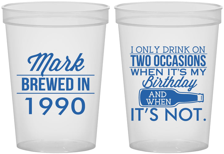 Custom Birthday 16 oz Translucent Cups - 40th | 20171