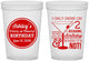 Custom Birthday 16 oz Translucent Cups - 30th | 20172