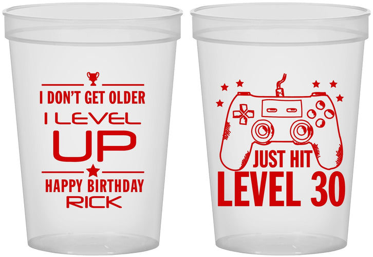 Custom Birthday 16 oz Translucent Cups - 30th Video Games | 20179