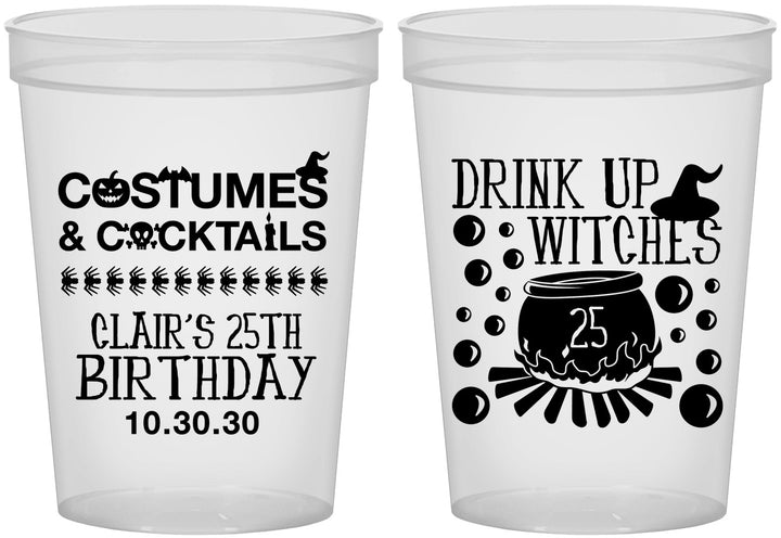 Custom Birthday 16 oz Translucent Cups - 25th Halloween | 20184