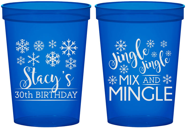 Custom Birthday 16 oz Translucent Cups - 30th Christmas | 20188
