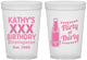 Custom Birthday 16 oz Translucent Cups - 30th Flirty At Thirty | 20191