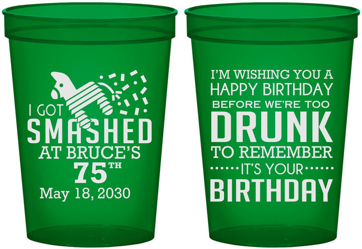 Custom Birthday 16 oz Translucent Cups - 75th | 20195