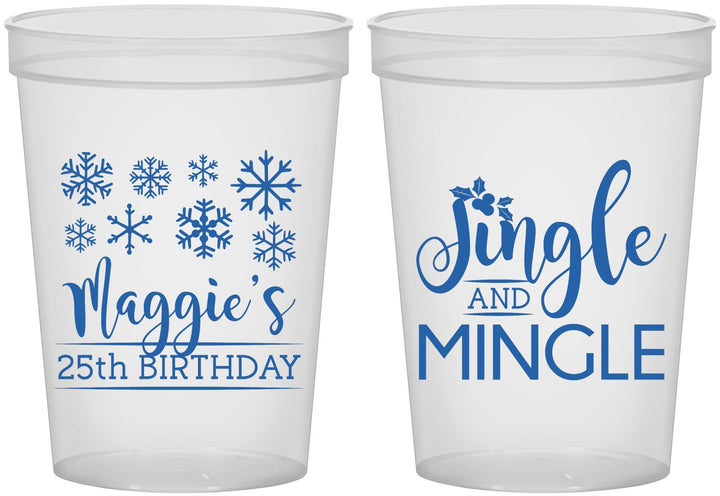 Custom Birthday 16 oz Translucent Cups - 25th Christmas | 20197