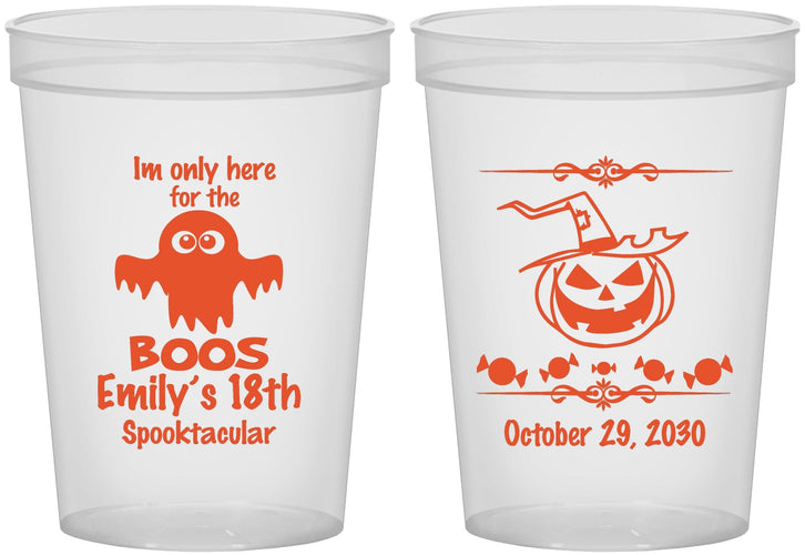 Custom Birthday 16 oz Translucent Cups - 18th Halloween | 20199