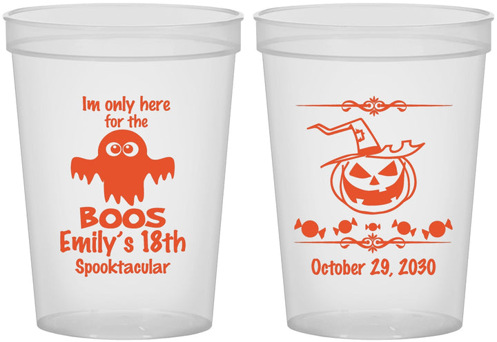 Custom Birthday 16 oz Translucent Cups - 18th Halloween | 20199