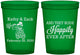Custom Wedding 16 oz Translucent Cups - Happily Ever After Tractor | 202