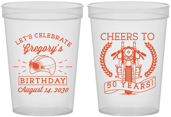 Custom Birthday 16 oz Translucent Cups - Cheers To 50 Years | 20220