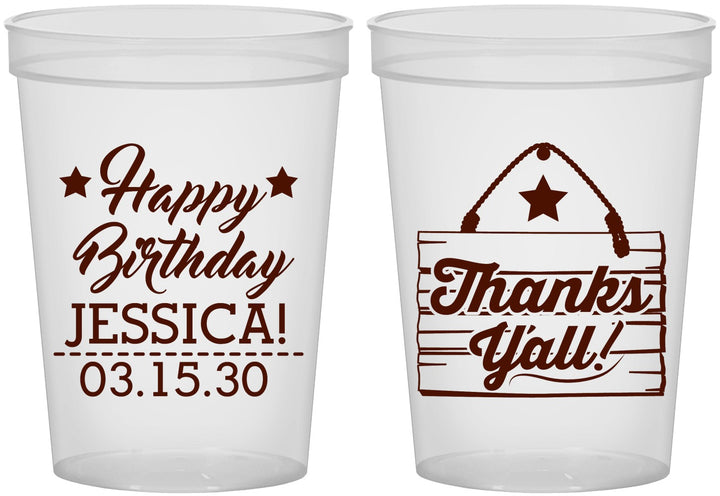 Custom Birthday 16 oz Translucent Cups - Country Farm | 20221