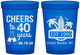 Custom Birthday 16 oz Translucent Cups - 40th Beach | 20226