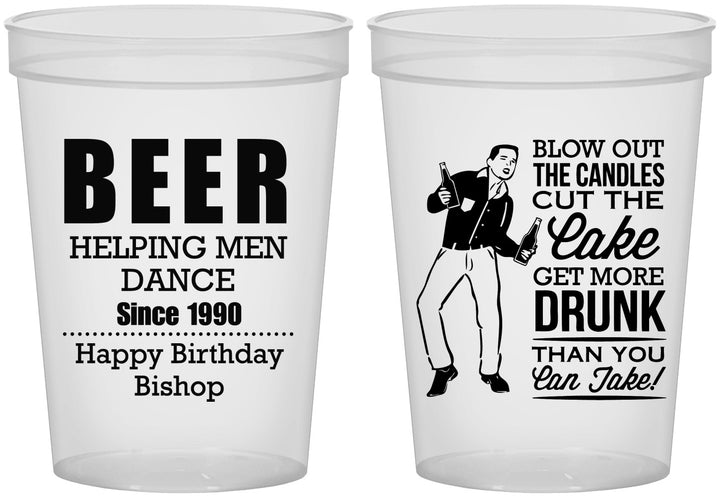Custom Birthday 16 oz Translucent Cups - 40th | 20231